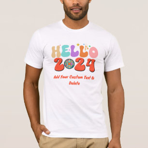 ハッピーニューイヤー2024ヒッピースタイル新年 Tシャツ