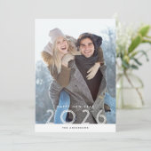 ハッピーニューイヤー2024フォトモダンホリデーカード シーズンカード (スタンド正面)