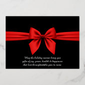 ハッピーニューイヤー2024レトロレッドリボン 箔シーズンカード (裏面)