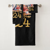 ハッピーニューイヤー2024中国のドラゴンウォーター色 バスタオルセット (インサイチュ)