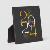 ハッピーニューイヤー2024年前夜Tシャツ フォトプラーク (正面)