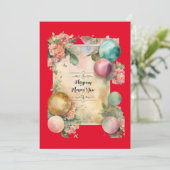 ハッピーニューイヤー2024招待状カード 招待状 (スタンド正面)