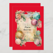 ハッピーニューイヤー2024招待状カード 招待状 (正面/裏面)