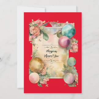 ハッピーニューイヤー2024招待状カード 招待状