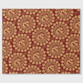 ハッピーニューイヤー2024桜ツリーの花 ラッピングペーパー (フラット)