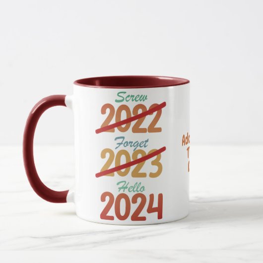 ハッピーニューイヤー2024 NYE 2024年ニューイヤーパーティー マグカップ (左)
