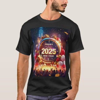 ハッピーニューイヤー2025お祝い Tシャツ