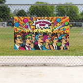 ハッピーニューイヤー2025アートポップ・アートのスタイル 横断幕 (インサイチュ)