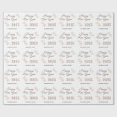 ハッピーニューイヤー2025エレガントキラキラ ラッピングペーパー (フラット)