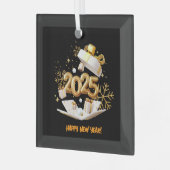 ハッピーニューイヤー2025オーナメント ガラスオーナメント (正面左)