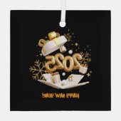 ハッピーニューイヤー2025オーナメント ガラスオーナメント (裏面)