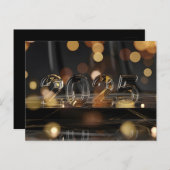 ハッピーニューイヤー2025ガラス文字《写真》ぼけ味 シーズンポストカード (正面/裏面)