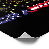 ハッピーニューイヤー2025グランドパアメリカ国旗の家族F ポスター (角)