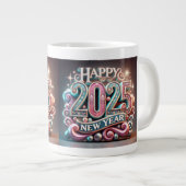 ハッピーニューイヤー2025コーヒーカスタマイズ専門マグ ジャンボコーヒーマグカップ (正面右)