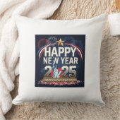 ハッピーニューイヤー2025デザイン-フェスティバルとクリエイティブ。 クッション (ブランケット)
