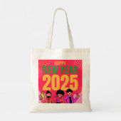 ハッピーニューイヤー2025トートバッグ トートバッグ (裏面)