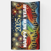 ハッピーニューイヤー2025バナー 横断幕 (縦)