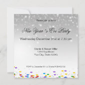 ハッピーニューイヤー2025ボトルきらめくワイン 招待状 (裏面)