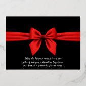 ハッピーニューイヤー2025レトロレッドリボン 箔シーズンカード (裏面)