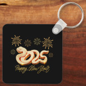 ハッピーニューイヤー2025中国のヘビの年 キーホルダー (裏面)