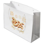 ハッピーニューイヤー2025中国のヘビの年 ラージペーパーバッグ (裏面アングル)