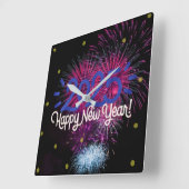 ハッピーニューイヤー2025壁時計 スクエア壁時計 (傾斜)