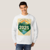 ハッピーニューイヤー2025年自然幻想 Tシャツ (正面フル)
