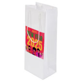 ハッピーニューイヤー2025抱き枕 ワインギフトバッグ (正面アングル)