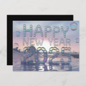 ハッピーニューイヤー2025虹色の夕日 シーズンポストカード (正面/裏面)