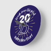 ハッピーニューイヤー2025 BFTG時計 ラウンド壁時計 (傾斜)