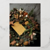 ハッピーニューイヤー2026カスタムビジネス金ゴールド 箔シーズンカード (裏面)