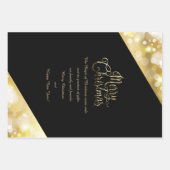 ハッピーニューイヤー20XXと金ゴールドクリスマスラグリー ラッピングペーパーシート (正面3)