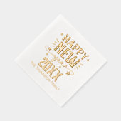 ハッピーニューイヤー20XXファミリー/会社名 箔ナプキン (右)