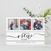 ハッピーニューイヤー3モダンフォトハンドレタリング シーズンカード (スタンド正面)