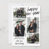 ハッピーニューイヤー4コラージュ数々の – フォトホリデーカード 招待状 (正面)