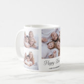 ハッピーニューイヤー4フォトコラージュモダン コーヒーマグカップ (正面左)