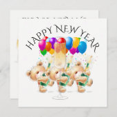 ハッピーニューイヤー/お祝い招待状 招待状 (正面/裏面)