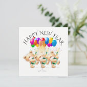 ハッピーニューイヤー/お祝い招待状 招待状 (スタンド正面)