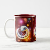 ハッピーニューイヤー・オブ・ザ・ウッド・ヘビ ツートーンマグカップ (左)