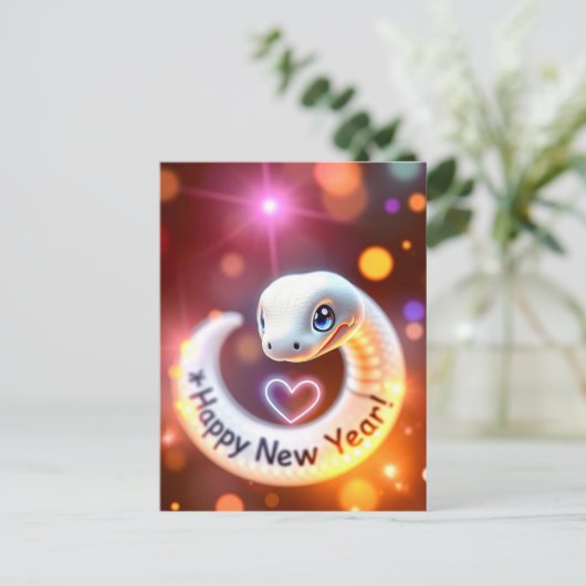 ハッピーニューイヤー・オブ・ザ・ウッド・ヘビ ポストカード (スタンド正面)