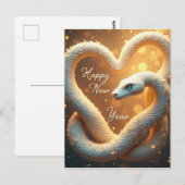 ハッピーニューイヤー・オブ・ザ・ウッド・ヘビ ポストカード (正面/裏面)