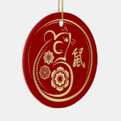 ハッピーニューイヤー・オブ・ザ・ラット – 2020 セラミックオーナメント (右)