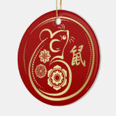 ハッピーニューイヤー・オブ・ザ・ラット – 2020 セラミックオーナメント (左)