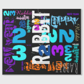 ハッピーニューイヤー・オブ・ザ・ラビットラッピング紙 ラッピングペーパー (フラット)