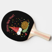 ハッピーニューイヤー・カタツムリ 卓球ラケット (横)