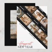 ハッピーニューイヤー カメラフィルム クラシック コラージュ フォト シーズンカード (正面/裏面)