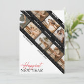 ハッピーニューイヤー カメラフィルム クラシック コラージュ フォト シーズンカード (スタンド正面)