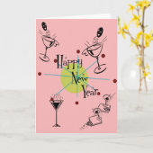 ハッピーニューイヤー カード (黄色い花)
