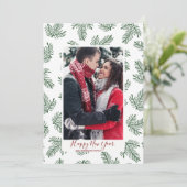 ハッピーニューイヤー・カード・ホリデー冬の葉樹枝 シーズンカード (スタンド正面)