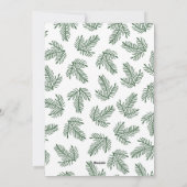 ハッピーニューイヤー・カード・ホリデー冬の葉樹枝 シーズンカード (裏面)